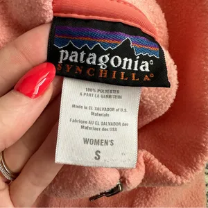 Patagonia Vintage Peach Synchilla Fleece Zip Up Jacket thumbnail 2