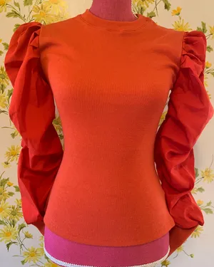 Long Puff Sleeves Top size S/M thumbnail 1