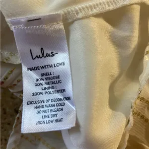 NWOT Lulus Sunshine Dreaming White Lurex Striped Tie-Strap Maxi Dress thumbnail 9