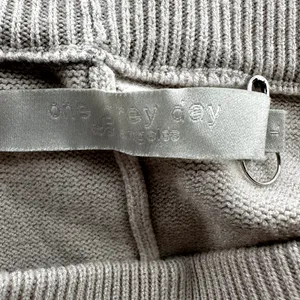 One Grey Day Toni Wide Leg Pants Pull On High Waist Lounge Canvas Beige L NWOT thumbnail 3