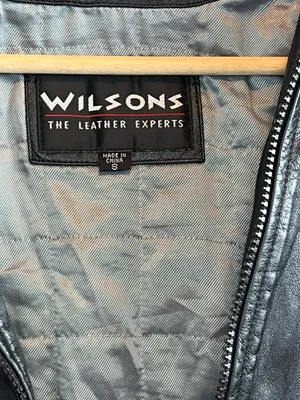 Wilson's Leather Black leather Jacket With Hoodie thumbnail 4