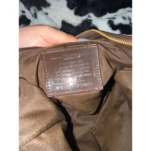 Vintage Coach Signature Stripe Hobo thumbnail 7