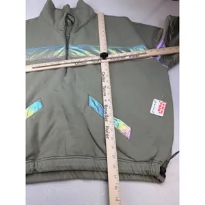 Free People Movement Women's Away We Go Half Zip Sage Stone Medium NEW ** $128 thumbnail 5