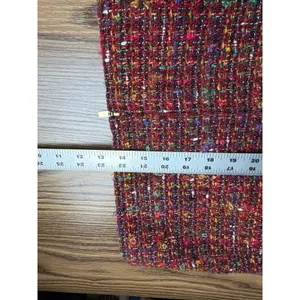 Rena‎ Rowan Textured Multicolor Tweed Zip Front Collarless Jacket Women 10 thumbnail 14