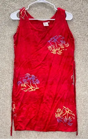 Imperfect vacation dress Max Mehra medium sleeveless tropical mini dress resort‎ thumbnail 1