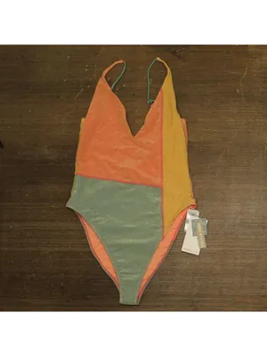NWT O'Neill Mirage Colorblock Edgewater One-Piece Swimsuit Multi Pink Lurex L thumbnail 2