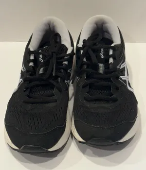 Asics Gel Contend 7 Women's Black White Running Sneakers Size 8.5! thumbnail 1