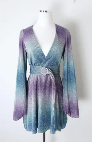 Show Me Your Mumu Karis Ombre Mini Dress thumbnail 2