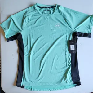 NWT DAKINE AQUA & black short sleeve shirt RASHGARD thumbnail 1