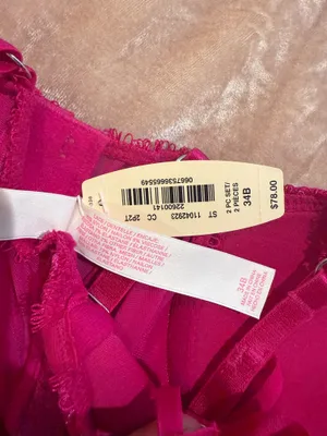 Victoria's Secret 34B Fuchsia Lace Chemise thumbnail 7