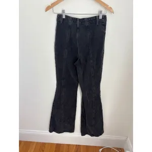 We The Free Free People Black Flare Jeans Seam Detail High‎ Rise Size 27 thumbnail 3