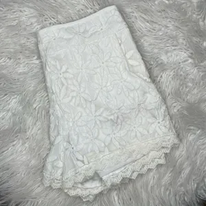 Monteau- White Shorts with Floral Lace Overlay thumbnail 3