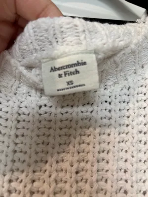 Abercrombie & Fitch Cream Crochet Knit Tank thumbnail 3