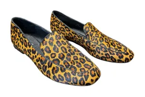 🐆 Donald Pliner Heddy Loafers 🐆‎ Leopard Calf Hair Slip-On Flats 8M thumbnail 1