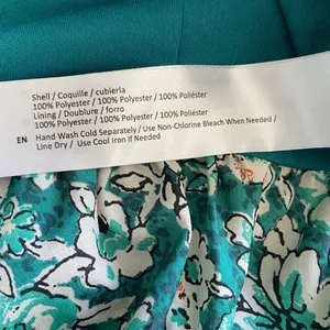 Band of‎ the Free Anthropologie Teal Floral Smocked Mini Dress Boho L thumbnail 4