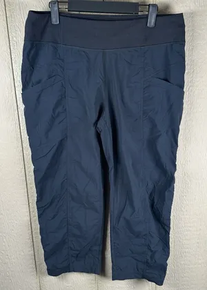 prAna Koen Capri Pants Women Large Black Stretch Hiking Travel Outdoor Gorpcore thumbnail 1