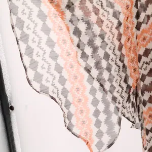 Southwestern Print Sheer Kimono Size S Lightweight Tie Front Cover Up Geometric thumbnail 4