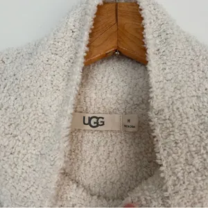 UGG Australia cream fuzzy soft stretch turtleneck ribbed sweater thumbnail 2