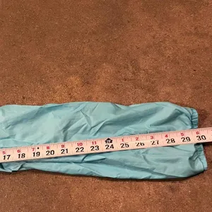 Patagonia women's sz L lightweight windbreaker jacket in aqua blue thumbnail 2
