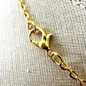 Gold tone Crescent Moon Necklace thumbnail 7