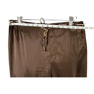 Delicates Pajamas Set Womens M Satin Leopard Trim Cami Pants‎ Sleepwear Lounge thumbnail 11