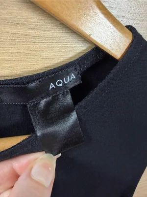 Aqua Fit & Flare Black Ponte Sleeveless Lace-Hem Dress thumbnail 6