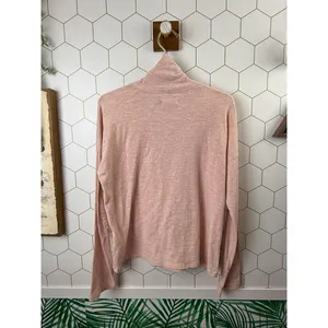 Madewell Light Pink Boxy Lightweight Cotton Turtleneck Tee - Size - Small thumbnail 2