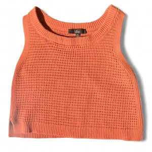 Lulus Terracotta Orange Open Stitch Knit Crop Tank Size S thumbnail 1