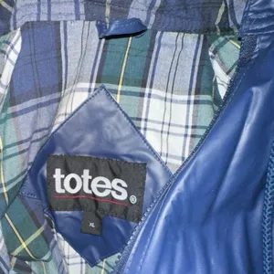 Totes Navy Rain Coat with Hood‎ Blue Size XL thumbnail 5
