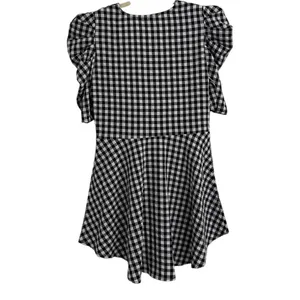Boston Proper Blouse Gingham Cottagecore High Low Babydoll Ruffle Top Size 6 thumbnail 2