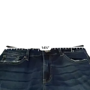 Kancan Flare Jeans Womens 29 Dark Wash High Rise Distressed Stretch Denim‎ thumbnail 6