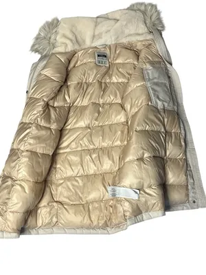 ABERCROMBIE & FITCH Ultra Parka Jacket Faux Fur Hood Womens Size Medium thumbnail 9