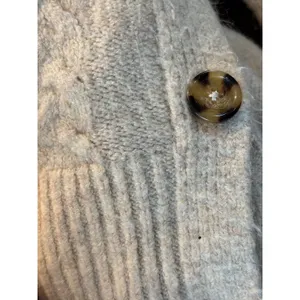 Marled Reunited Clothing Cream Cable Knit Side Button Sweater Small thumbnail 7