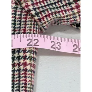 Vintage Talbots Blazer Red Plaid 100% Wool Two Button Jacket Size M thumbnail 10