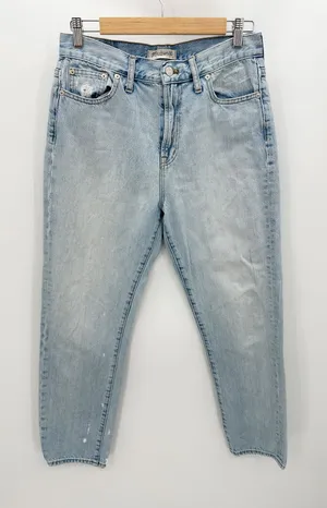 Madewell Perfect Summer Jean Light Wash Denim Mom Jeans Womens Size 29‎ HG14 thumbnail 1