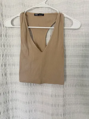 ZARA Tank Top Cropped Ribbed Women’s thumbnail 4