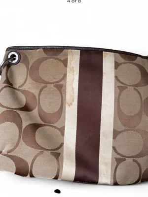Coach Khaki and Brown Signature Canvas Crossbody Bag thumbnail 4
