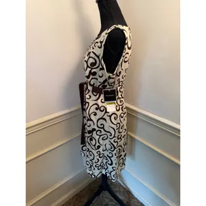 NWT Vintage R&K Originals Scroll Swirl Dress Sleeveless Midi Belted Indie Sleeze thumbnail 4