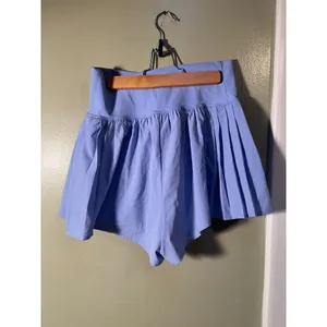 JoyLab Women's Size Medium Pleated Side Woven Shorts Periwinkle Blue Pockets thumbnail 7