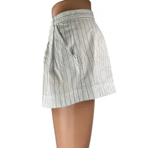 Zara Women's White Black Striped High Waisted A Line Casual Mini Shorts Size XS thumbnail 2