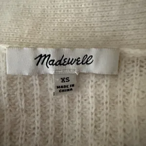 Madewell‎ XS Wool Long Sleeve Quarter Button Henley Pullover Sweater Beige Ivory thumbnail 7