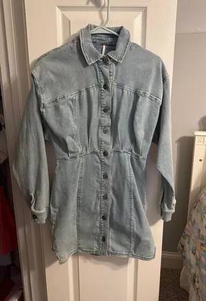 Denim Free People Dress Mini thumbnail 1