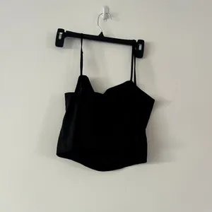 Sunday Best Aritzia Black Bisou Satin Tank Top Size M thumbnail 4