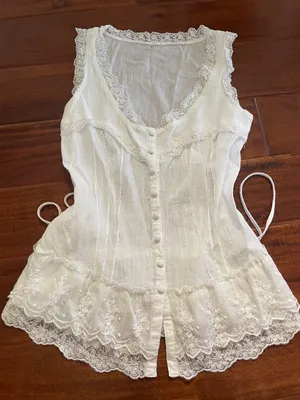 Vintage Top White thumbnail 1