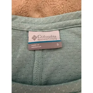 Columbia Omni-Wick Aqua Blue Mesh Short Sleeve‎ Active T-Shirt Womens Small (C) thumbnail 3