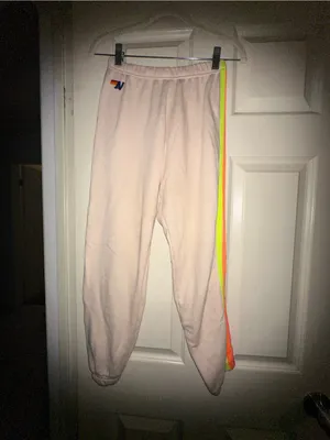 Aviator Nation Women’s 5 Stripe Rainbow Sweatpants Joggers size XS thumbnail 2
