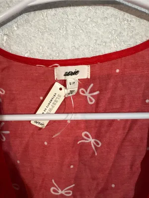 Aerie Tie Front Bow Sleep Shirt | Size: Small thumbnail 4