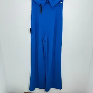 Lulus Size‎ XL Cobalt Blue Off the Shoulder Plunge Wide Leg Jumpsuit NWT Wedding thumbnail 6