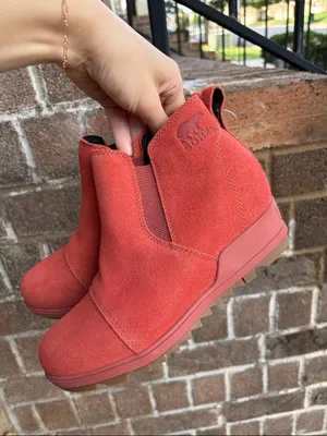 SOREL evie pull on suede bootie orange Waterproof size 5.5 thumbnail 6