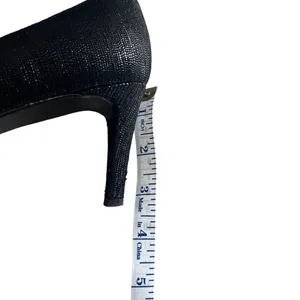 Stuart Weitzman Black Curvia Textured Pointed Toe Heeled Pumps Size 7.5M thumbnail 5